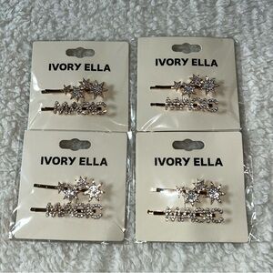 Ivory Ella Hair Pins 4 Pack NEW